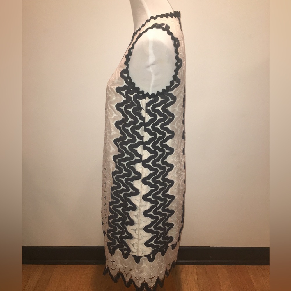 Kate Spade Lace Shift Cream and Black Dress - Size 6 - Picture 6 of 14